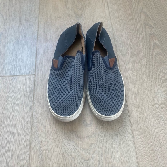 Olukai Pehuea Gray Knit Slip On Sneakers - Picture 1 of 6